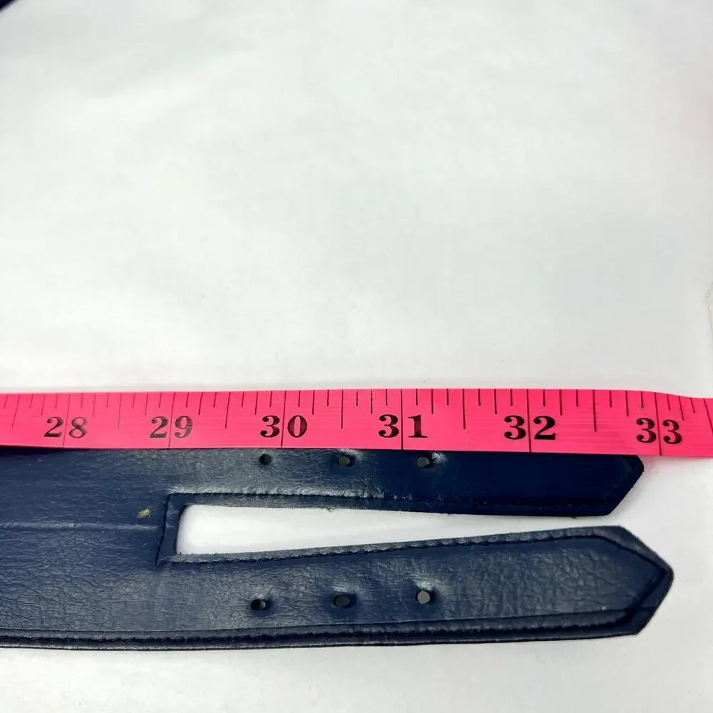 Butte Knit Double Buckle Belt Women 12 Blue 33 inch Accessories Classic Designer